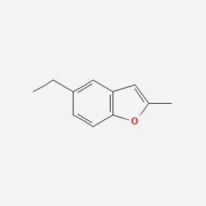 molecular formula C11H12O B12880635 5-Ethyl-2-methylbenzofuran 
