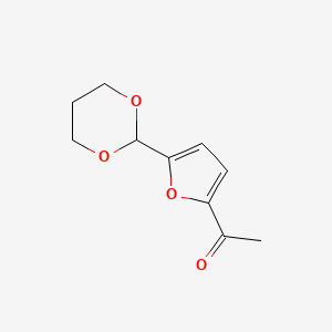 molecular formula C10H12O4 B12880649 1-(5-(1,3-Dioxan-2-yl)furan-2-yl)ethanone CAS No. 88308-82-1