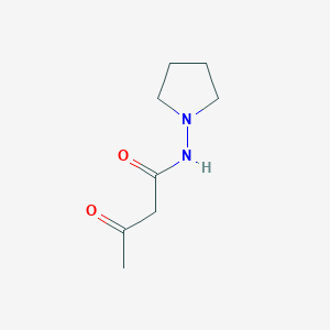 molecular formula C8H14N2O2 B12880709 3-Oxo-N-(pyrrolidin-1-yl)butanamide CAS No. 202801-00-1