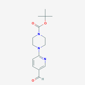 molecular formula C15H21N3O3 B1288071 tert-Butyl 4-(5-formylpyridin-2-yl)piperazine-1-carboxylate CAS No. 479226-10-3