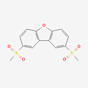 molecular formula C14H12O5S2 B12880774 2,8-Bis(methylsulfonyl)dibenzo[b,d]furan CAS No. 87964-64-5