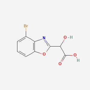 molecular formula C9H6BrNO4 B12880791 2-(4-Bromobenzo[d]oxazol-2-yl)-2-hydroxyacetic acid 