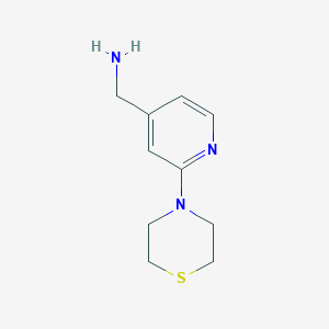 molecular formula C10H15N3S B1288080 (2-thiomorpholin-4-ylpyridin-4-yl)methanamine CAS No. 886851-35-0