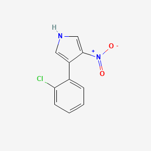 molecular formula C10H7ClN2O2 B12880815 3-(2-chlorophenyl)-4-nitro-1H-pyrrole CAS No. 87388-45-2