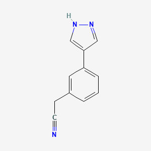 molecular formula C11H9N3 B12880832 [3-(1H-Pyrazol-4-yl)phenyl]acetonitrile CAS No. 857531-33-0
