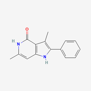 molecular formula C15H14N2O B12880867 3,6-Dimethyl-2-phenyl-1H-pyrrolo[3,2-c]pyridin-4(5H)-one CAS No. 61191-34-2