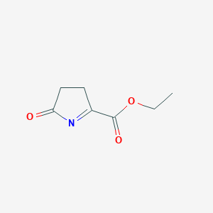 molecular formula C7H9NO3 B12880873 Ethyl 2-oxo-3,4-dihydro-2H-pyrrole-5-carboxylate CAS No. 360782-67-8