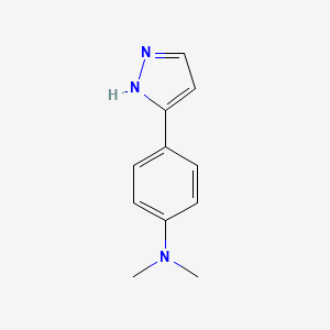molecular formula C11H13N3 B12880881 N,N-dimethyl-4-(1H-pyrazol-5-yl)aniline CAS No. 61490-98-0
