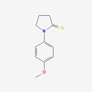 molecular formula C11H13NOS B12880968 1-(4-Methoxyphenyl)pyrrolidine-2-thione 