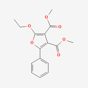 molecular formula C16H16O6 B12881054 Dimethyl 2-ethoxy-5-phenyl-furan-3,4-dicarboxylate CAS No. 20055-19-0