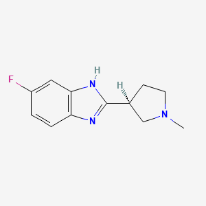 molecular formula C12H14FN3 B12881069 (S)-6-Fluoro-2-(1-methylpyrrolidin-3-yl)-1H-benzo[d]imidazole 