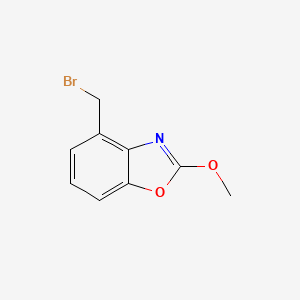 molecular formula C9H8BrNO2 B12881111 4-(Bromomethyl)-2-methoxybenzo[d]oxazole 