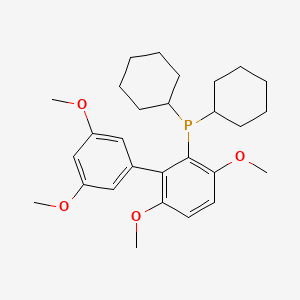 molecular formula C28H39O4P B12881132 Dicyclohexyl(3,3',5',6-tetramethoxy-[1,1'-biphenyl]-2-yl)phosphine 