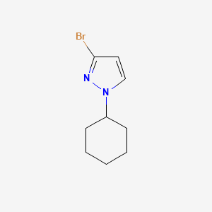 molecular formula C9H13BrN2 B12881145 3-Bromo-1-cyclohexyl-1H-pyrazole 