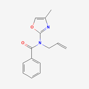 molecular formula C14H14N2O2 B12881164 N-(4-Methyl-1,3-oxazol-2-yl)-N-(prop-2-en-1-yl)benzamide CAS No. 57068-14-1