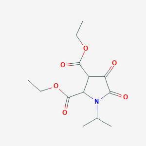 molecular formula C13H19NO6 B12881187 Diethyl 1-isopropyl-4,5-dioxopyrrolidine-2,3-dicarboxylate CAS No. 7399-13-5