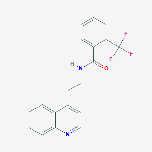 molecular formula C19H15F3N2O B12881217 N-(2-(Quinolin-4-yl)ethyl)-2-(trifluoromethyl)benzamide CAS No. 920537-70-8
