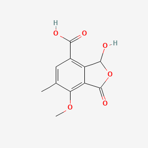 molecular formula C11H10O6 B12881221 Convolvulanic acid A CAS No. 142309-47-5