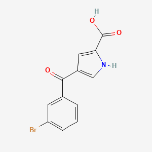 molecular formula C12H8BrNO3 B1288124 4-(3-Bromobenzoyl)-1H-pyrrole-2-carboxylic acid CAS No. 924868-86-0