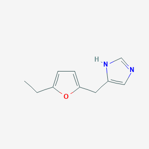 molecular formula C10H12N2O B12881270 5-((5-Ethylfuran-2-yl)methyl)-1H-imidazole 