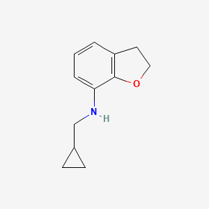 molecular formula C12H15NO B12881276 N-(Cyclopropylmethyl)-2,3-dihydro-1-benzofuran-7-amine CAS No. 61070-81-3