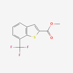 molecular formula C11H7F3O2S B1288137 Methyl 7-(trifluoromethyl)-1-benzothiophene-2-carboxylate CAS No. 550998-55-5