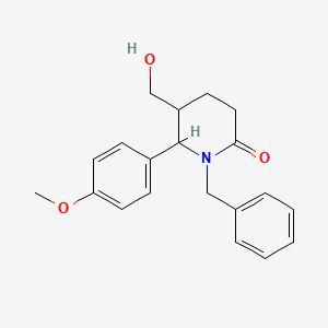 molecular formula C20H23NO3 B1288141 1-Benzyl-5-(hydroxymethyl)-6-(4-methoxyphenyl)piperidin-2-one CAS No. 937604-02-9