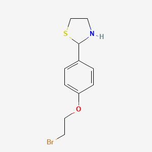 molecular formula C11H14BrNOS B1288144 2-Bromoethyl 4-(1,3-thiazolan-2-yl)phenyl ether CAS No. 937604-18-7