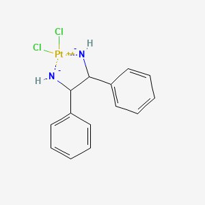 molecular formula C14H14Cl2N2Pt B12881499 Platinum, dichloro(1,2-diphenyl-1,2-ethanediamine-N,N')-, (SP-4-3-(R*,S*))- CAS No. 90130-44-2