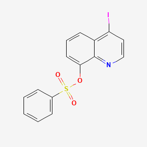 molecular formula C15H10INO3S B12881528 4-Iodoquinolin-8-yl benzenesulfonate 