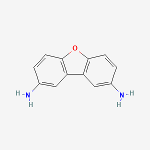 molecular formula C12H10N2O B12881606 Dibenzofuran-2,8-diamine CAS No. 25295-66-3