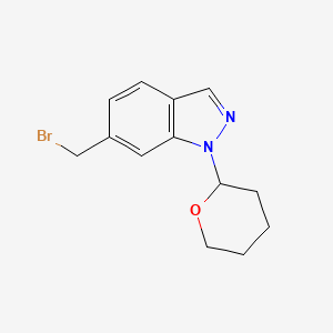 molecular formula C13H15BrN2O B1288162 6-(Bromomethyl)-1-(tetrahydro-2H-pyran-2-YL)-1H-indazole CAS No. 368426-64-6