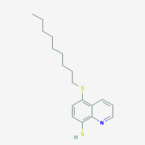 molecular formula C18H25NS2 B12881708 5-(Nonylsulfanyl)quinoline-8-thiol CAS No. 60465-71-6