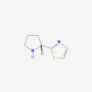 molecular formula C7H10N2S B12881714 (r)-2-(Pyrrolidin-2-yl)thiazole 