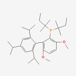 molecular formula C33H53O2P B12881717 Di-tert-pentyl(2',4',6'-triisopropyl-3,6-dimethoxy-[1,1'-biphenyl]-2-yl)phosphine 