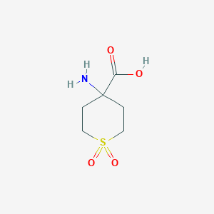 molecular formula C6H11NO4S B1288174 4-amino-1,1-dioxothiane-4-carboxylic acid CAS No. 39124-27-1
