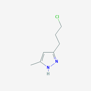 molecular formula C7H11ClN2 B12881798 3-(3-Chloropropyl)-5-methyl-1H-pyrazole 