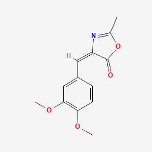 molecular formula C13H13NO4 B12881880 (4E)-4-[(3,4-dimethoxyphenyl)methylidene]-2-methyl-1,3-oxazol-5-one CAS No. 41888-65-7