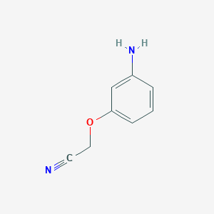 molecular formula C8H8N2O B1288190 (3-Aminophenoxy)acetonitrile CAS No. 219312-01-3