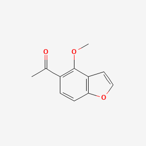 molecular formula C11H10O3 B12881913 Ethanone, 1-(4-methoxy-5-benzofuranyl)- CAS No. 52055-86-4