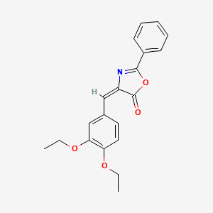 molecular formula C20H19NO4 B12881922 4-(3,4-Diethoxybenzylidene)-2-phenyloxazol-5(4H)-one 