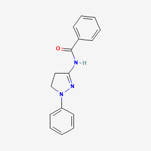 molecular formula C16H15N3O B12881930 Benzamide, N-(4,5-dihydro-1-phenyl-1H-pyrazol-3-yl)- CAS No. 64513-54-8