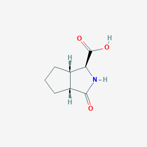 molecular formula C8H11NO3 B12881997 (1S,3AR,6aS)-3-oxooctahydrocyclopenta[c]pyrrole-1-carboxylic acid CAS No. 402580-11-4