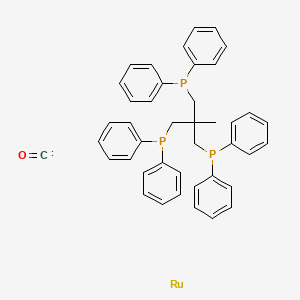 molecular formula C42H39OP3Ru B12882051 Carbonyldihydro[1,1,1-tris(diphenylphosphinomethyl)ethane]ruthenium 