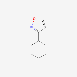 molecular formula C9H13NO B12882079 3-Cyclohexylisoxazole 