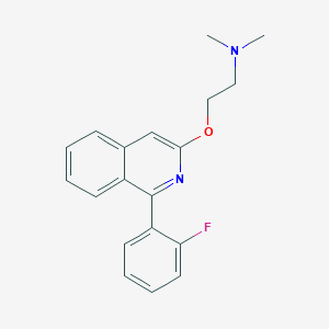 molecular formula C19H19FN2O B12882104 2-{[1-(2-Fluorophenyl)isoquinolin-3-yl]oxy}-N,N-dimethylethan-1-amine CAS No. 89721-19-7
