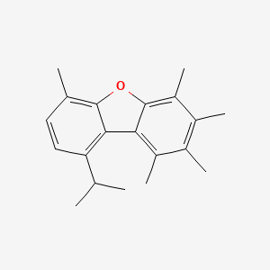 molecular formula C20H24O B12882108 9-Isopropyl-1,2,3,4,6-pentamethyldibenzo[b,d]furan CAS No. 62787-27-3