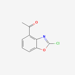 molecular formula C9H6ClNO2 B12882148 1-(2-Chlorobenzo[d]oxazol-4-yl)ethanone 