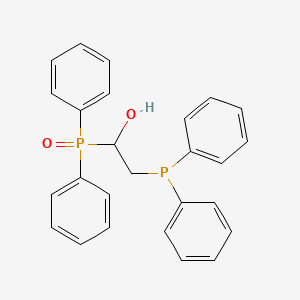 molecular formula C26H24O2P2 B12882170 2-(Diphenylphosphanyl)-1-(diphenylphosphoryl)ethan-1-ol CAS No. 65220-79-3