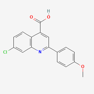 molecular formula C17H12ClNO3 B12882200 7-Chloro-2-(4-methoxyphenyl)quinoline-4-carboxylic acid CAS No. 6338-24-5